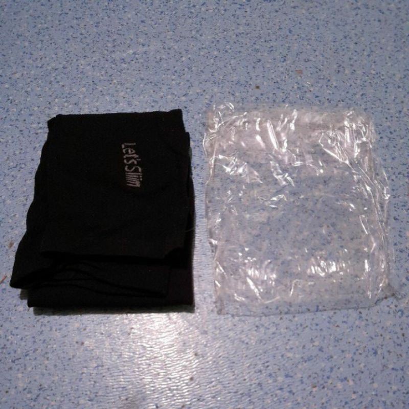 Manset Tangan Pria Wanita Handsock Lets Slim dan Lets Silim Anti UV-Manset hitam plastik