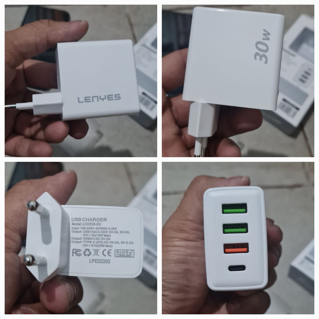 J443 BATOK CHARGER 4IN1 30W UNIVERSAL USB TYPE C DAN A FAST CHARGING 3A ADAPTOR CHARGER VOOC TIPE HP CAS CASAN TRAVEL FLASH CHARGE QUICK QUALCOM ADAPTER ADAPTIVE KABEL DATA ANDROID HANDPHONE QUALLCOM VOLT GADGET TC POWER SMART Pengisian cepat teknologi