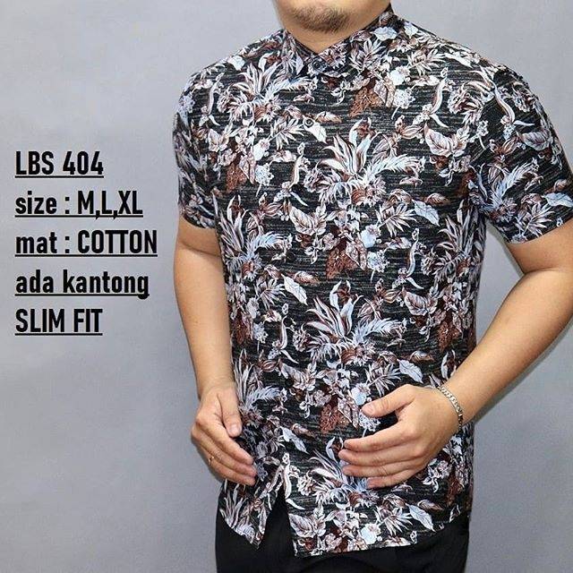 BAJU BATIK PRIA SLIM FIT MODERN DAN KEMEJA SLIMFIT MEWAH LENGAN PENDEK MIX CLOTHING LBS 404