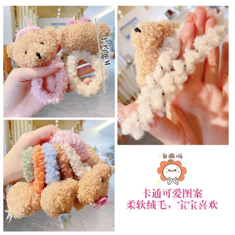 babyfit BIGBEAR ikat rambut anak scrunchy bear PN-1197