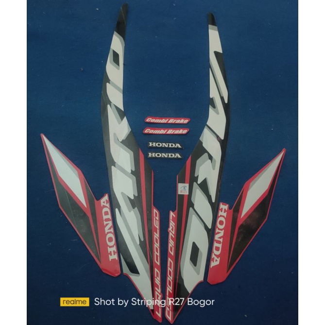 Strping sticker stiker VARIO led 125 2021 Merah