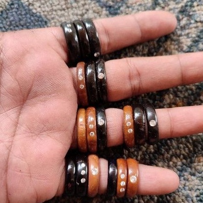 cincin kokka asli ( polos mata 1 dan mata 3 )