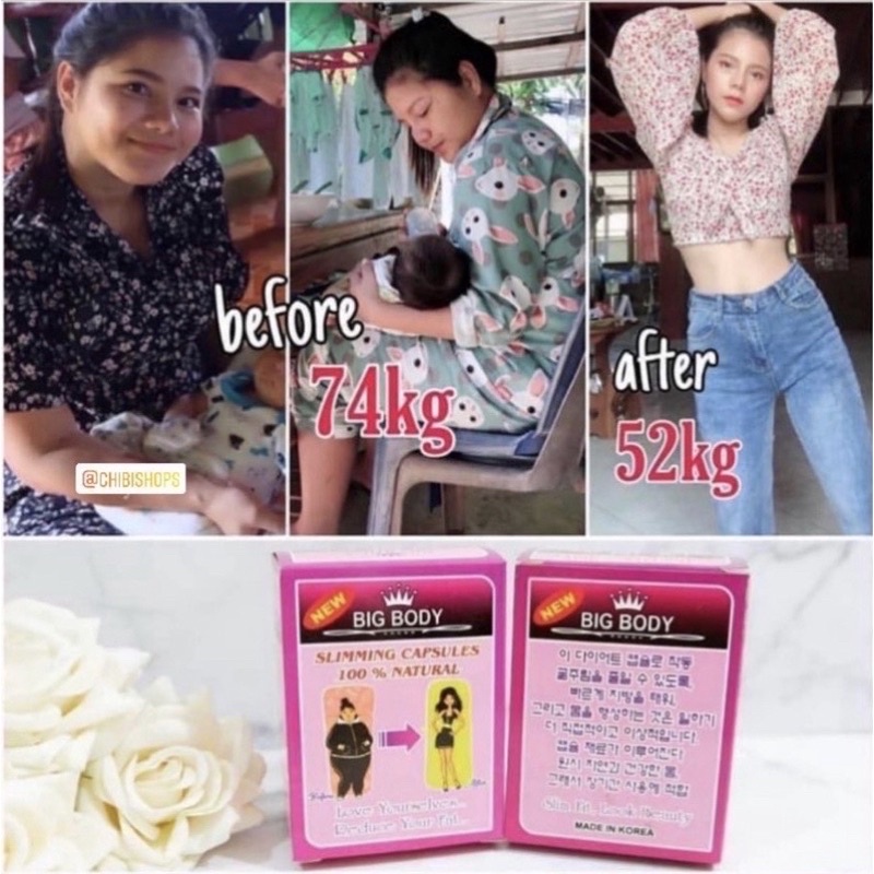 BIG BODY SLIMMING CAPSULE PELANGSING PENURUN BERAT BADAN OBAT DIET KURUS SLIM KOREA WANITA PRIA TERB