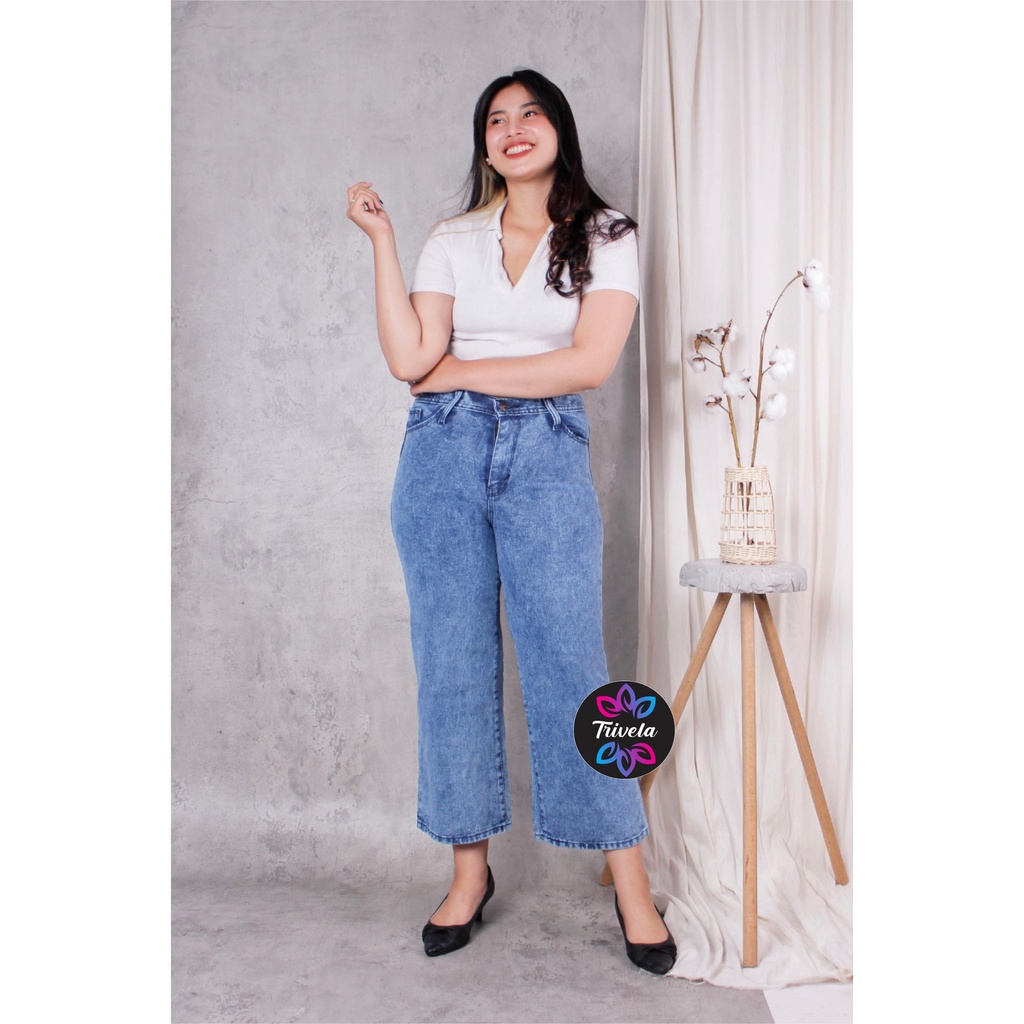KULOT JEANS JUMBO SNOW / KULOT JEANS BIG SIZE / KULOT JEANS PLUS SIZE / KULOT JEANS 27-34