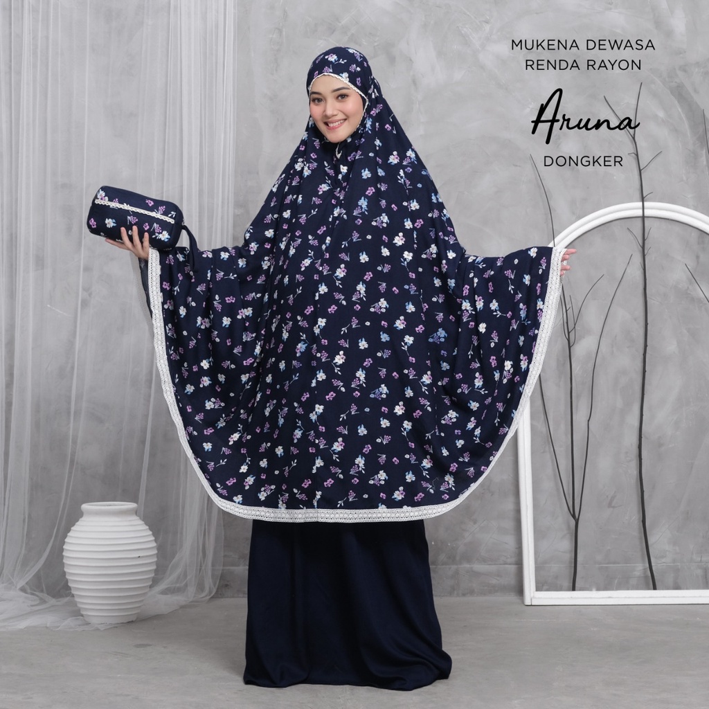 MUKENA BALI TASIK - MUKENA RENDA RAYON DEWASA MOTIF ARUNA