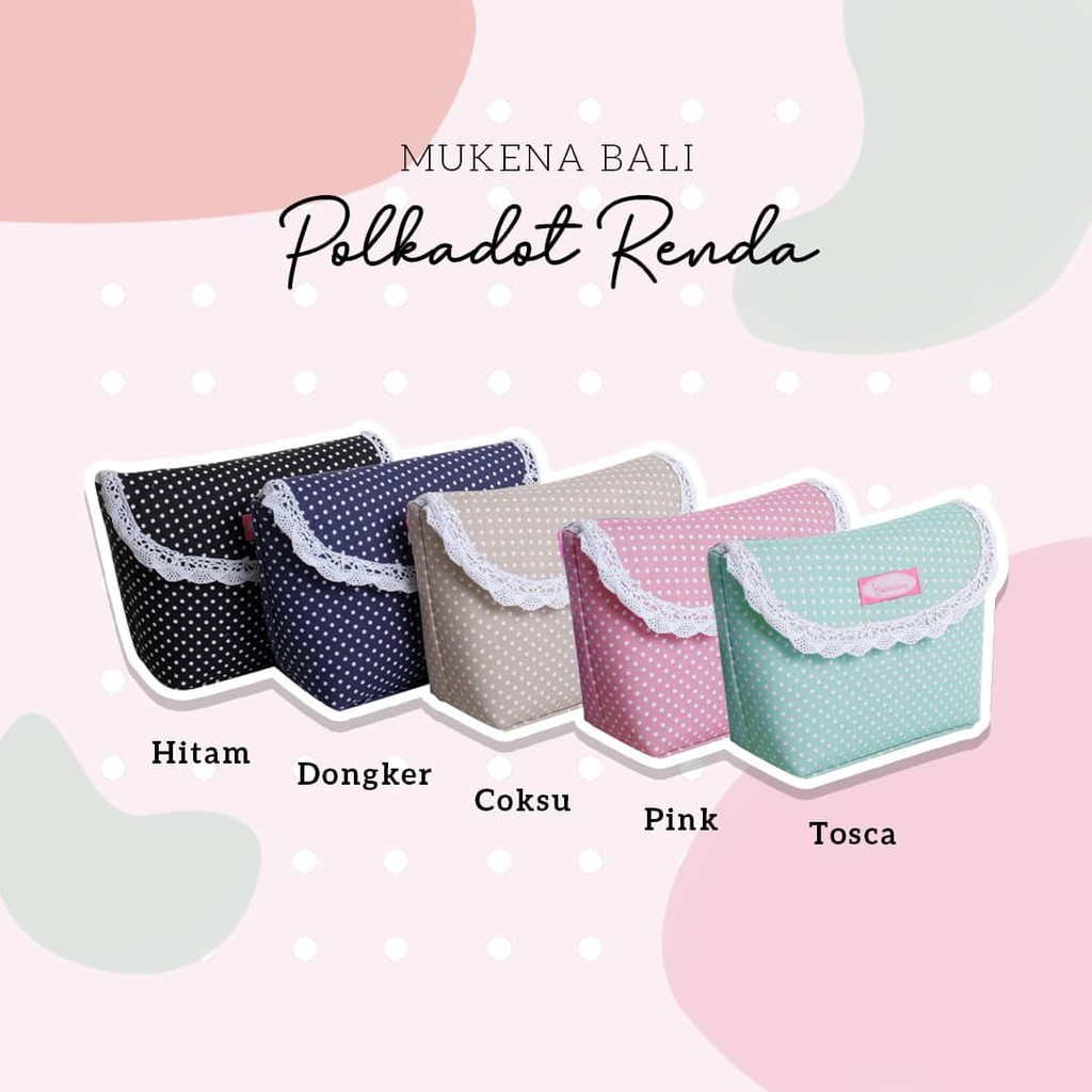 Mukena Dewasa Bali Polkadot Renda