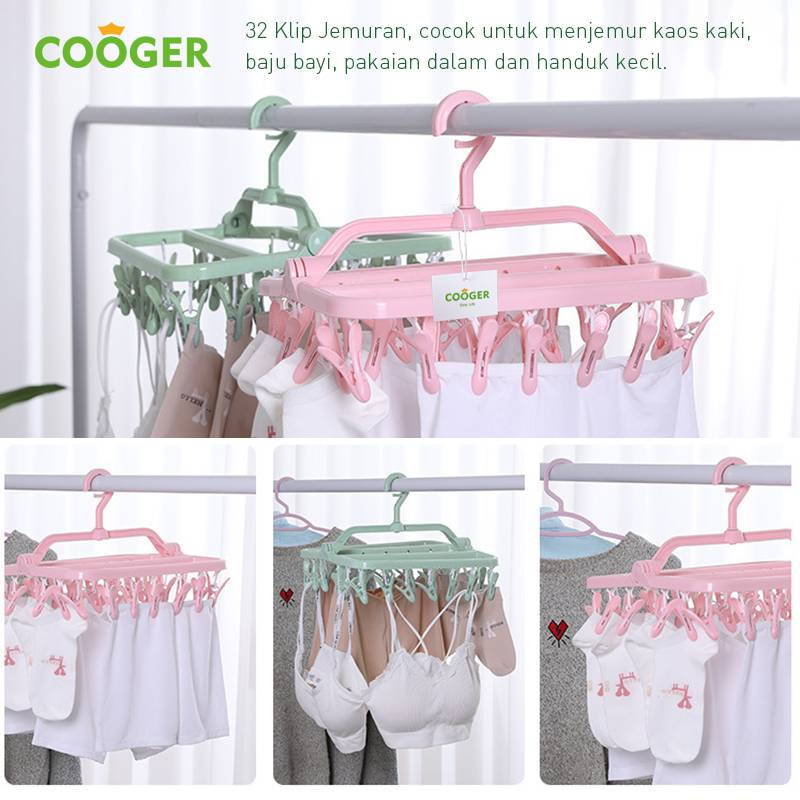 Jual Gantungan Baju Bayi Jemuran Gantung 32 Klip Jemuran Pakaian