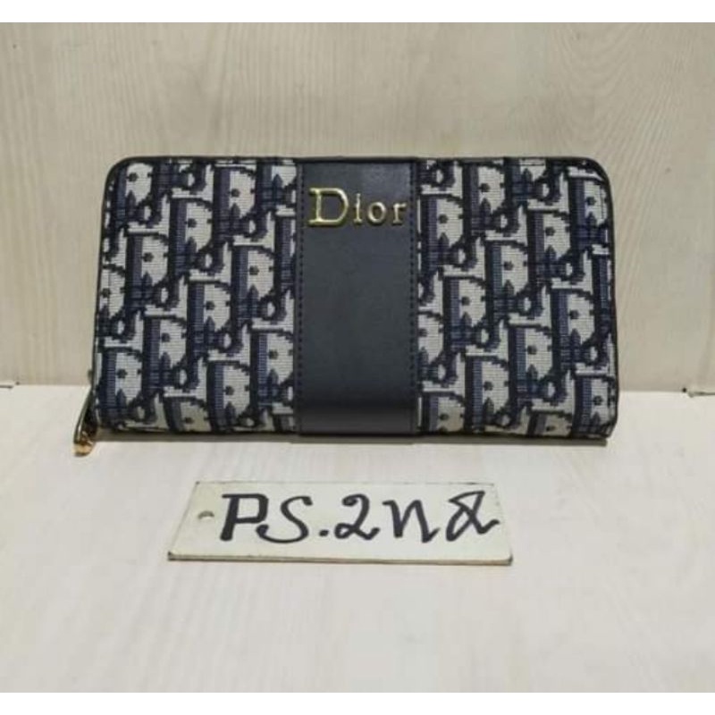 dompet panjang dior canvas