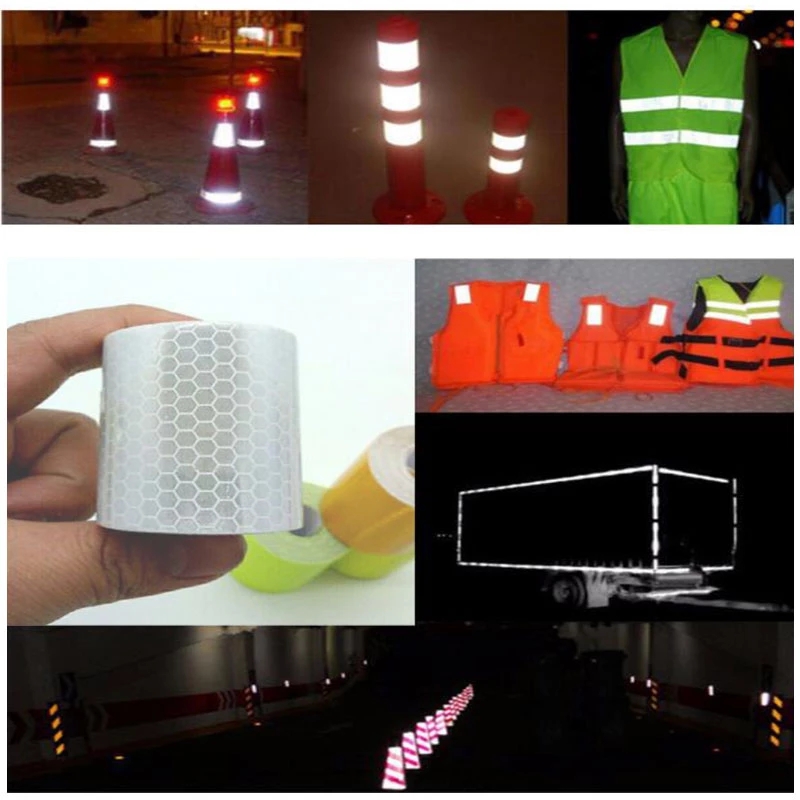 5cm * 1M Color Crystal Car Warnings Reflektif Film/Sepeda Color Grid Tape Reflektif Safety Tape/Peringatan Keamanan Strip Reflektif Stiker Film Bintang Mengkilap/Alat Dekorasi Film