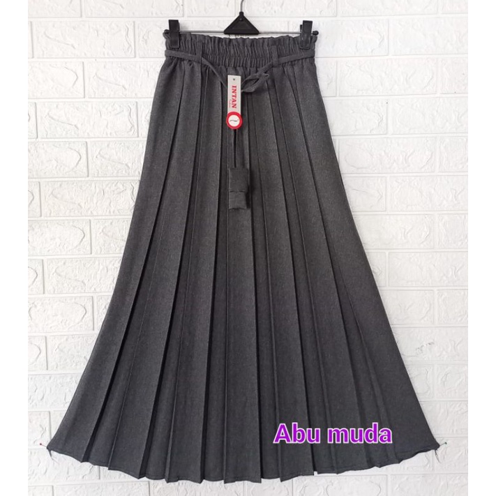 ROK PLISKET SEMI WOL / ROK KERJA WANITA PANJANG / TERDA SKIRT WOOD / ROK FORMAL WANITA REMPEL