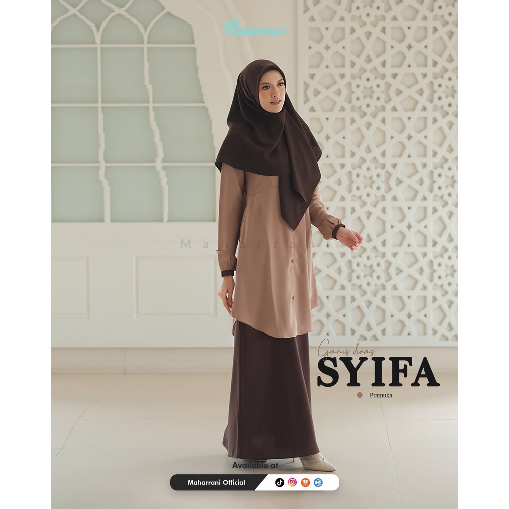 SYIFA PRAMUKA DRESS / GAMIS DINAS PNS GURU BAHAN KATUN TOYOBO ADEM BY MAHARRANI