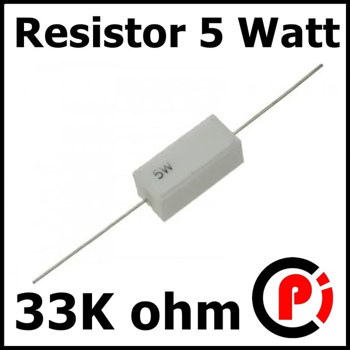 Resistor Batu 5 Watt 5W Nilai 33K ohm