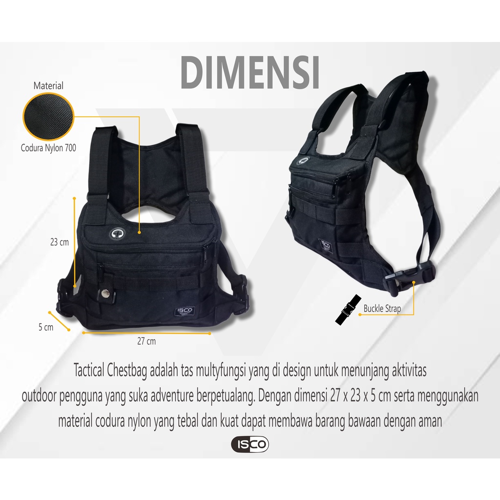 Tas Dada Pria Tactical army Chest Bag Premium ISCO