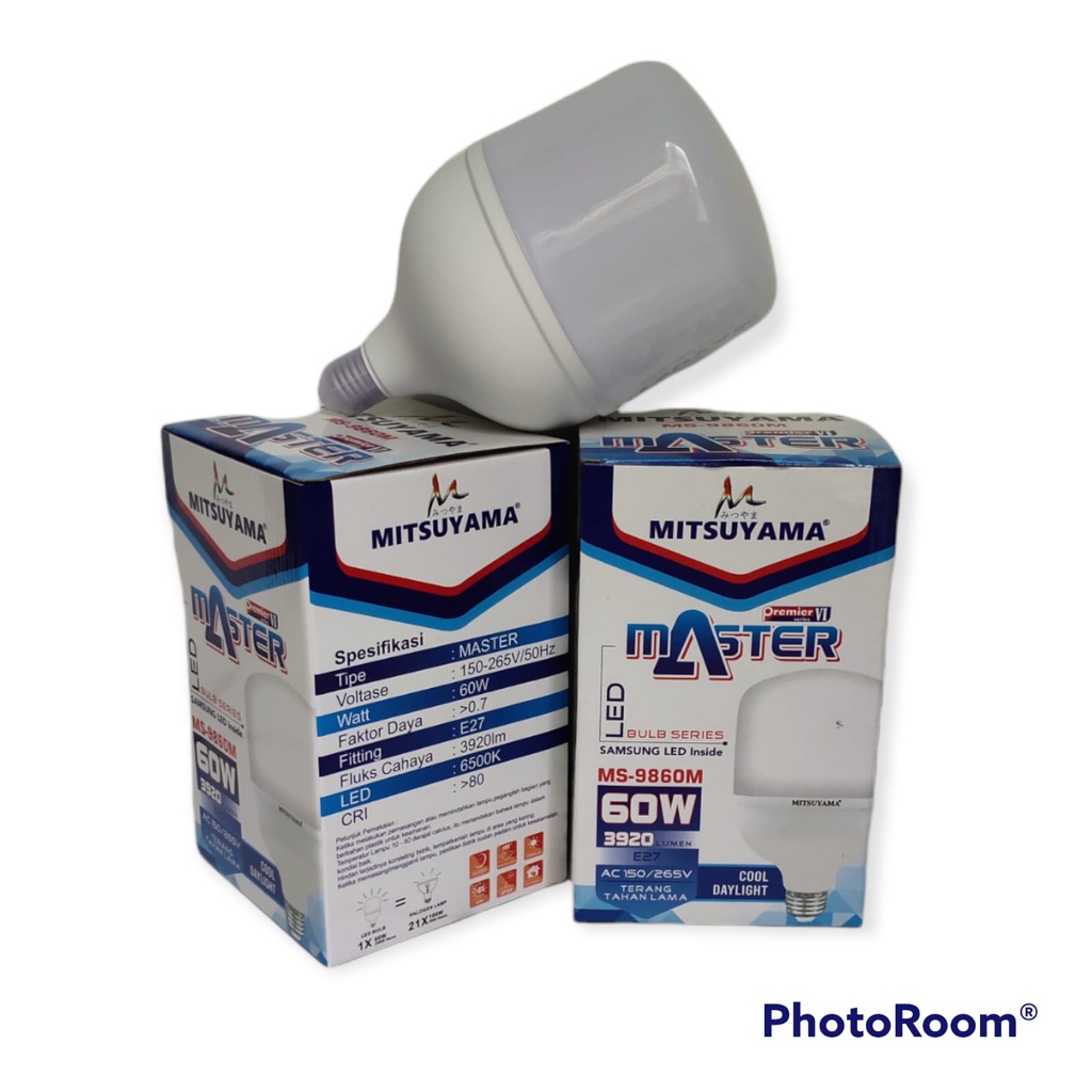 BOHLAM LUMEN 60W LAMPU LED MASTER MITSUYAMA PREMIER MS-9860 60 WATT ORI