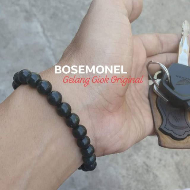 ORIGINAL !!! GELANG GIOK BLACK JADE BATU ASLI ALAMI