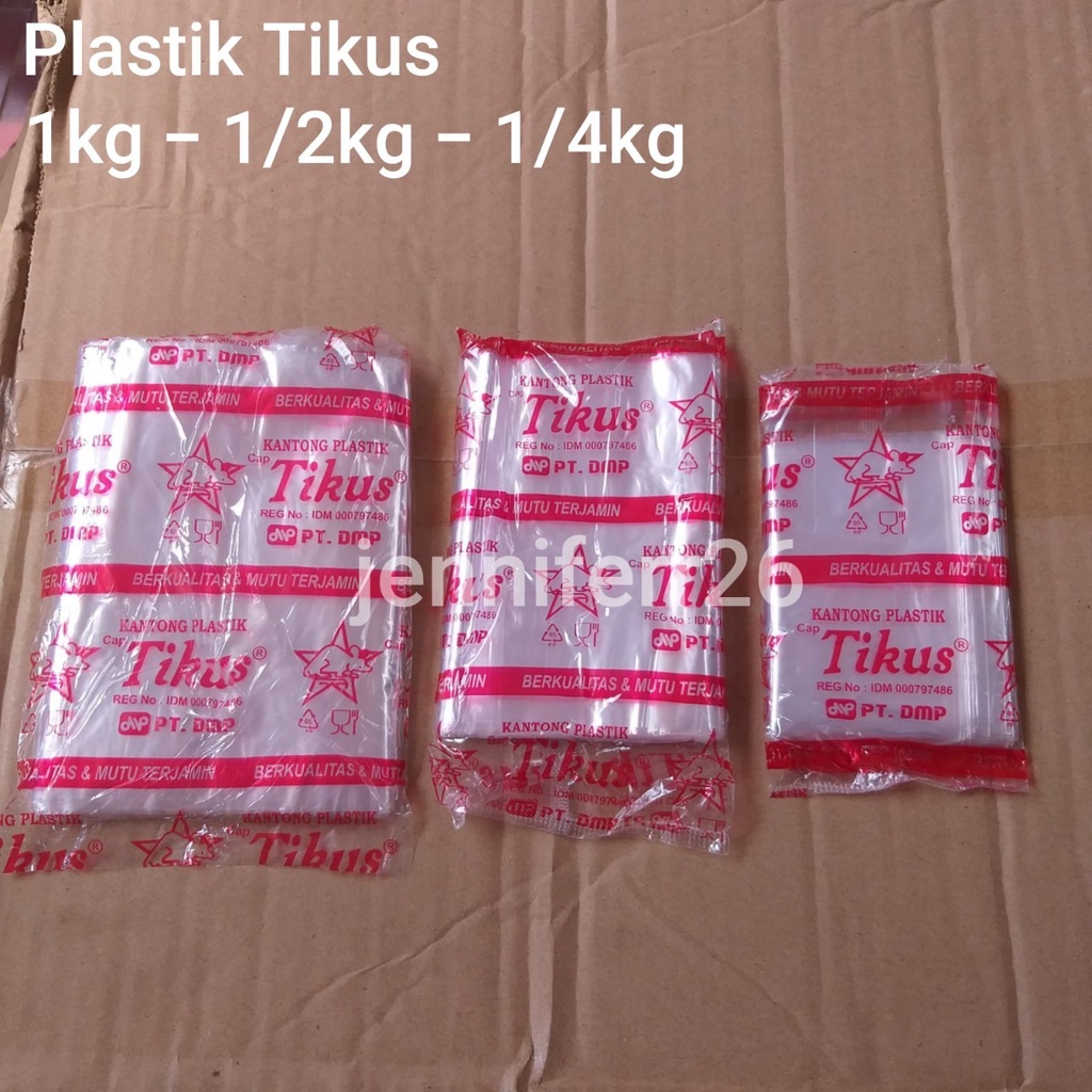 Plastik tikus 1kg ½kg ¼kg / Plastik Bening Murah / Plastik Es Mambo / Plastik Es
