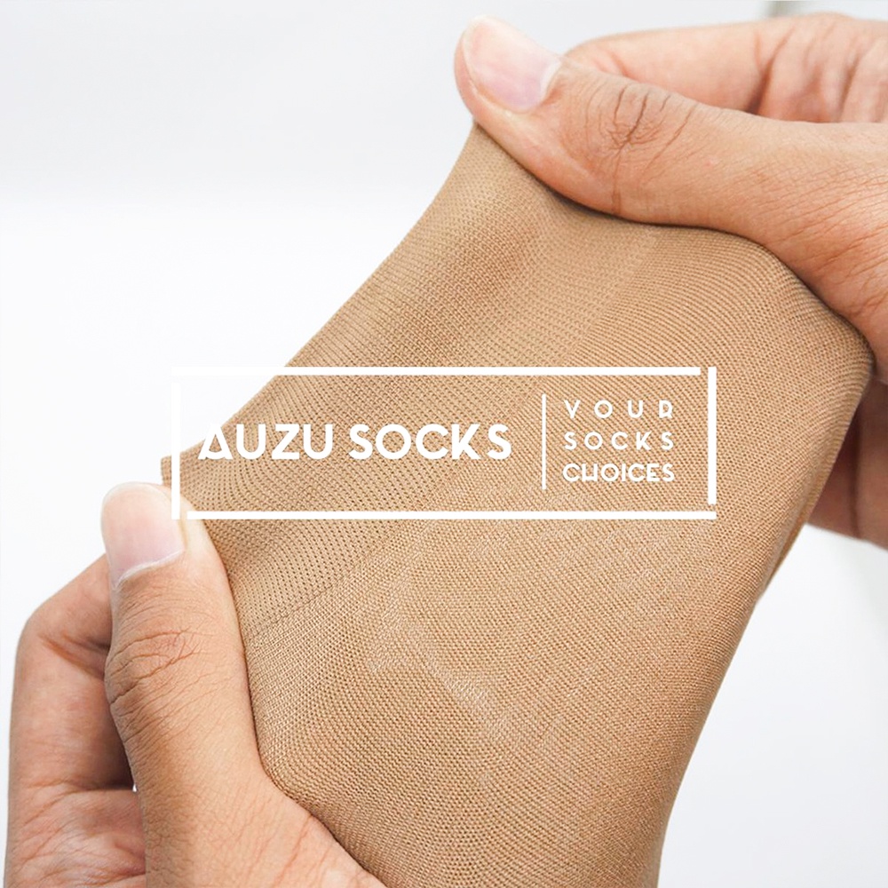 Stocking kaos kaki formal wanita sebetis hitam putih cream fitbob-7