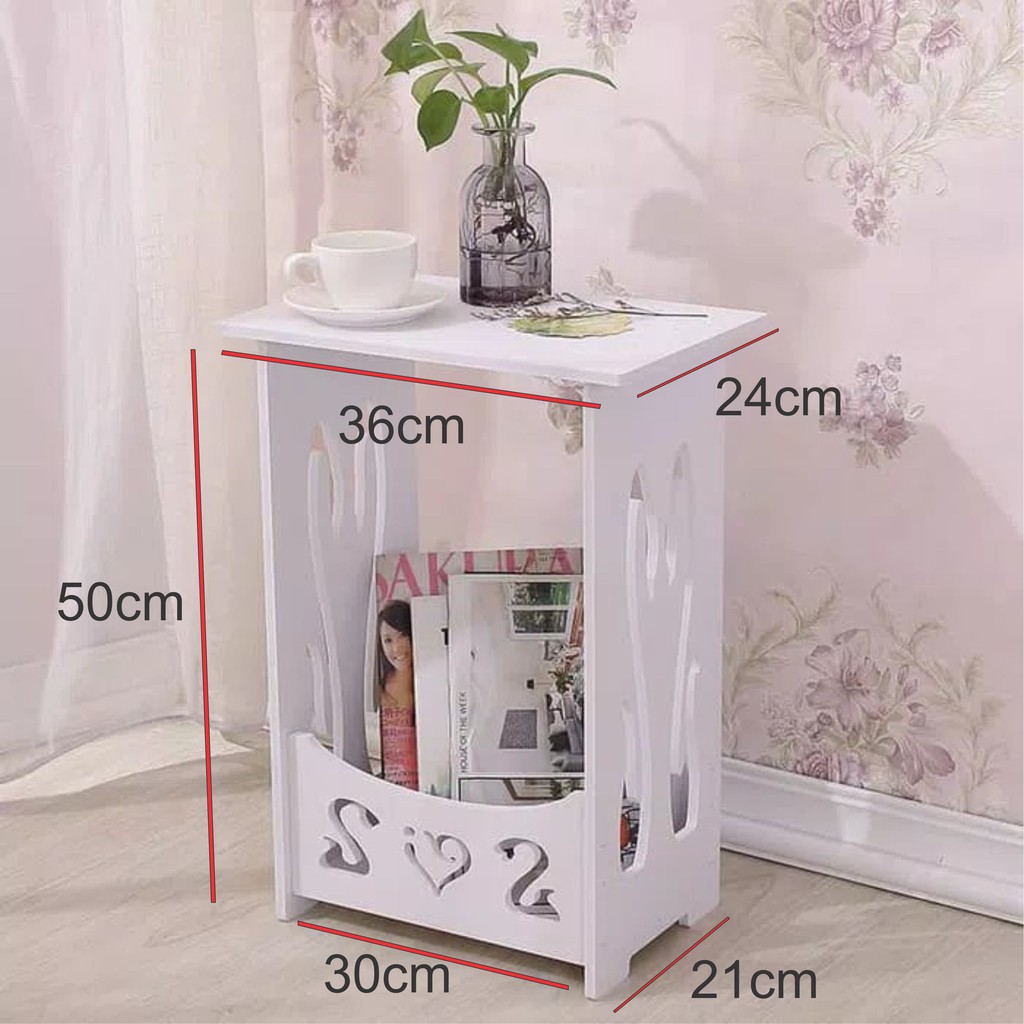 Meja Sudut Coffee Table Meja Ngopi Meja Majalah MOTIF LOVE MB625