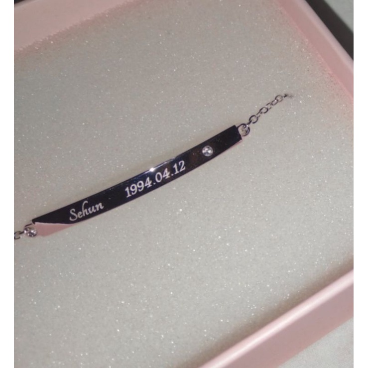 Sehun birthday bracelet silver / gelang sehun exo