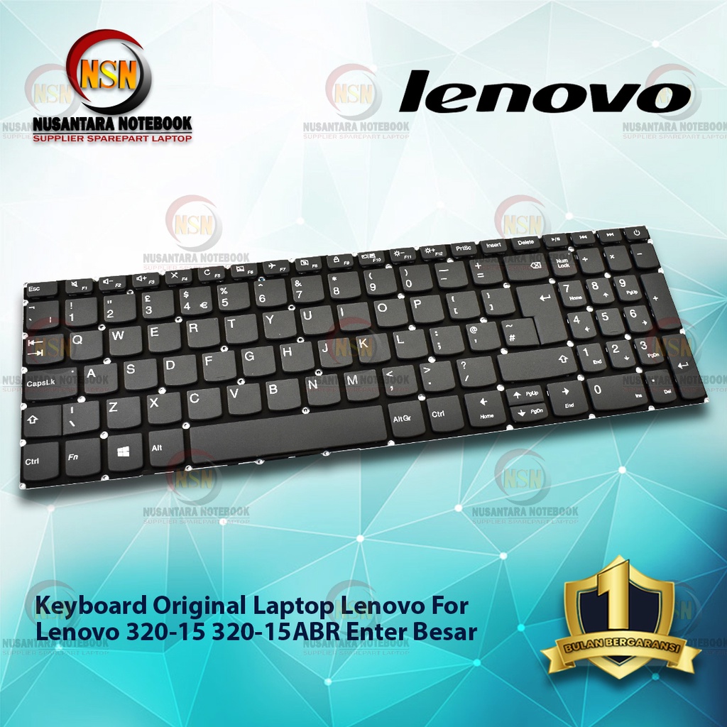 Keyboard Original For Lenovo IdeaPad 320-15 320-15IKB Enter Besar