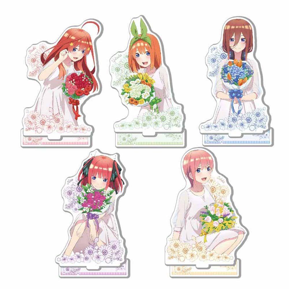 Lanfy Anime The Quintessential Quintuplets Fashion Fans Hadiah Meja Gadis Dekorasi Mainan Koleksi Model Desktop Standing Kartu Nakano Ichika Figure Model Mainan Akrilik Stand Figure