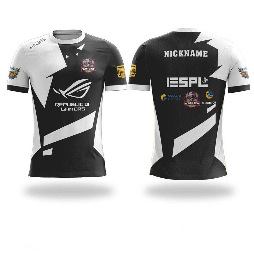 Jersey Kaos Baju Gaming Game Custom Freefire Esport Ml Ff Pubg Republic Of Game Shopee Indonesia