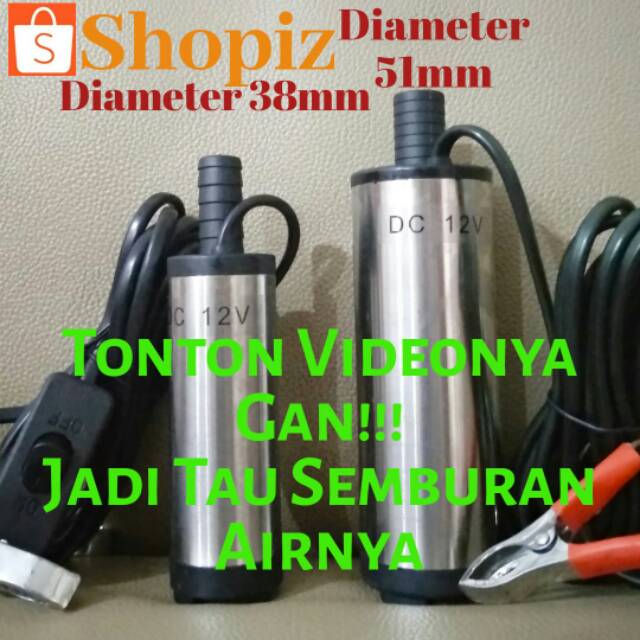 Jual Pompa Air Celup Mini DC 12V 51mm Submersible Pump Indonesia|Shopee