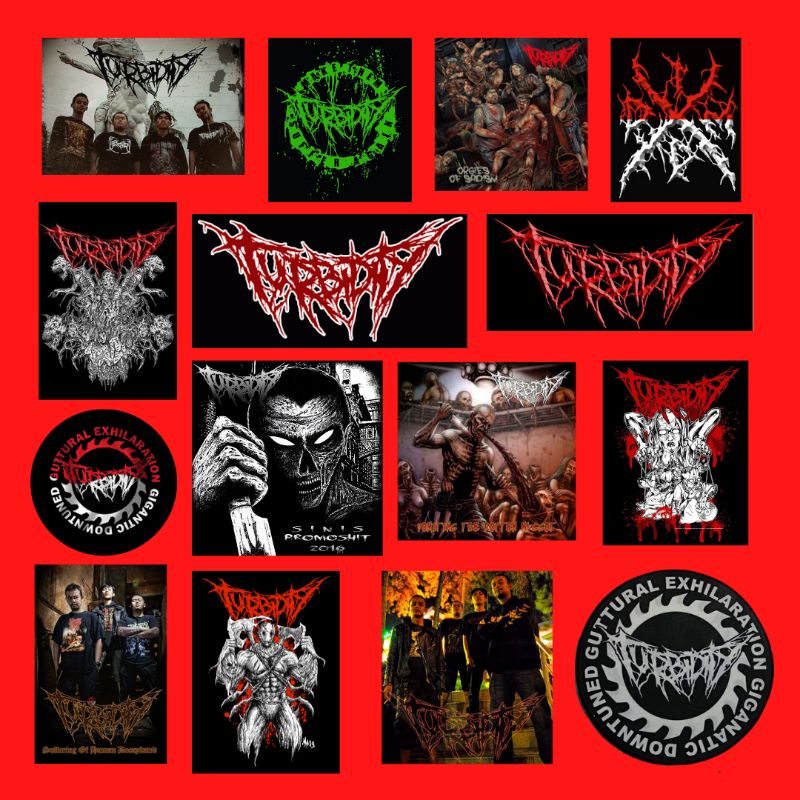 

stiker band metal turbidity isi 12-22pcs premium glossy