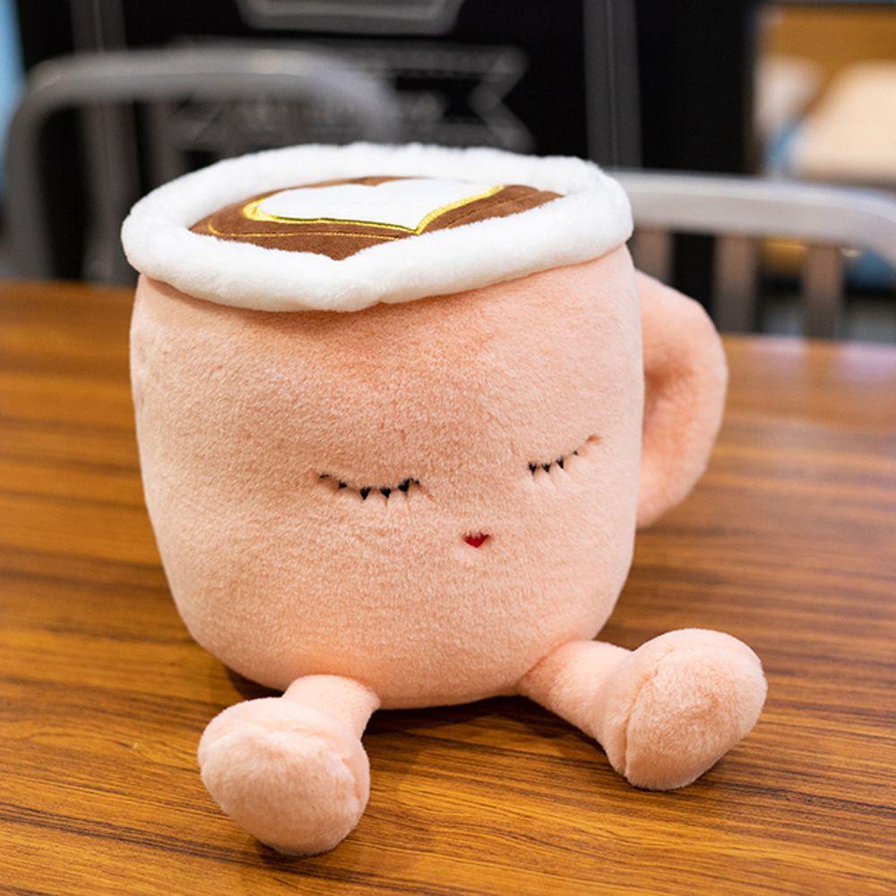 Needway   Cangkir Kopi Mainan Mewah Boneka Kawaii Plushie Lucu Cangkir Kopi Berbentuk Cangkir Kopi Boneka Mainan Lembut Jepang Matcha