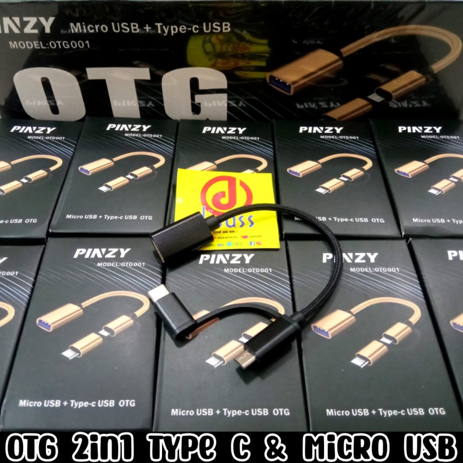 PINZY OTG 2IN1 OTG MICRO USB & TYPE C CONNECTOR - DISASS JOGJA