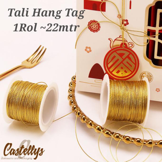 

Populer] Tali Emas Gold Hangtag Hang Tag Gantungan Pita Hampers Kue Kado Hadiah