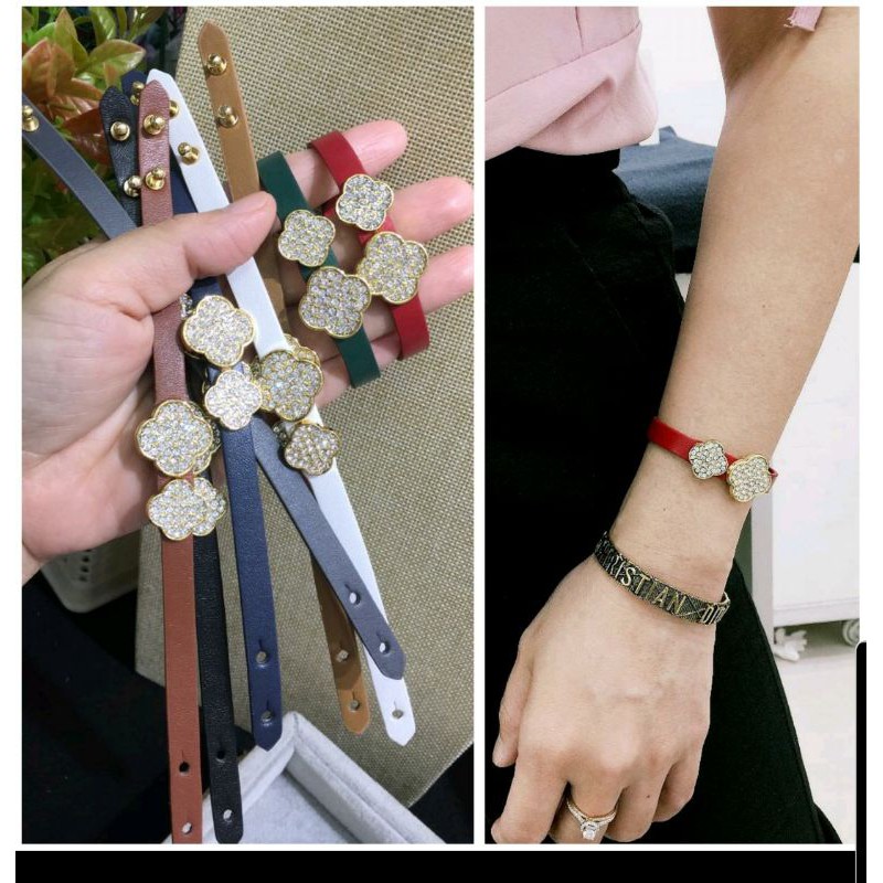 Gelang kulit motif elv Gelang branded wanita kualitas import 078