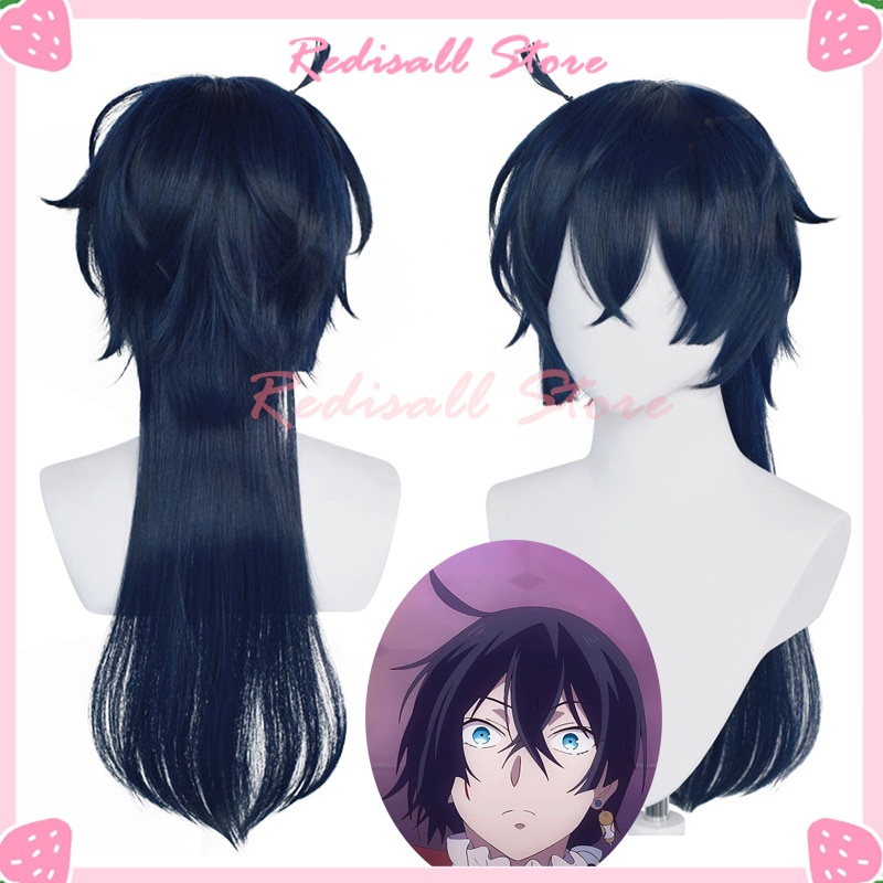 PREORDER The Case Study of Vanitas Cosplay Wig Dark Blue Long Straight Bangs Heat Resistant Hair Ani