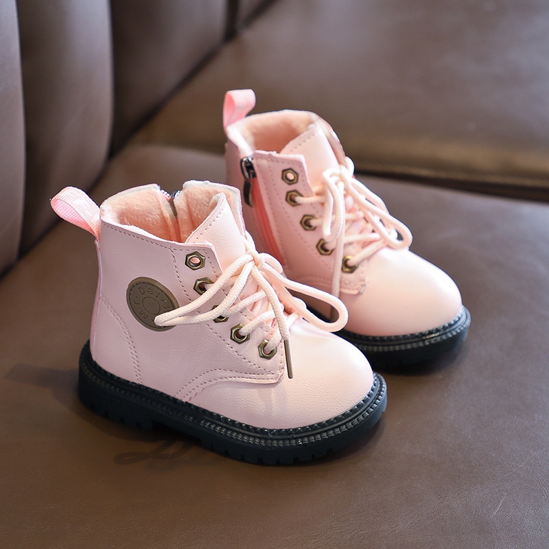 Boot Sepatu Anak Perempuan Boot Docmart Kulit Tali Gaya Keren Fashion British DM-C