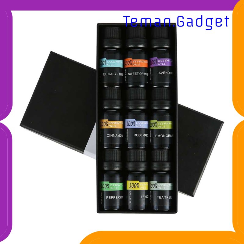 TG-CE005 Eighteen Pure Essential Oils Minyak Aromatherapy 10ml 9PCS - TOP9