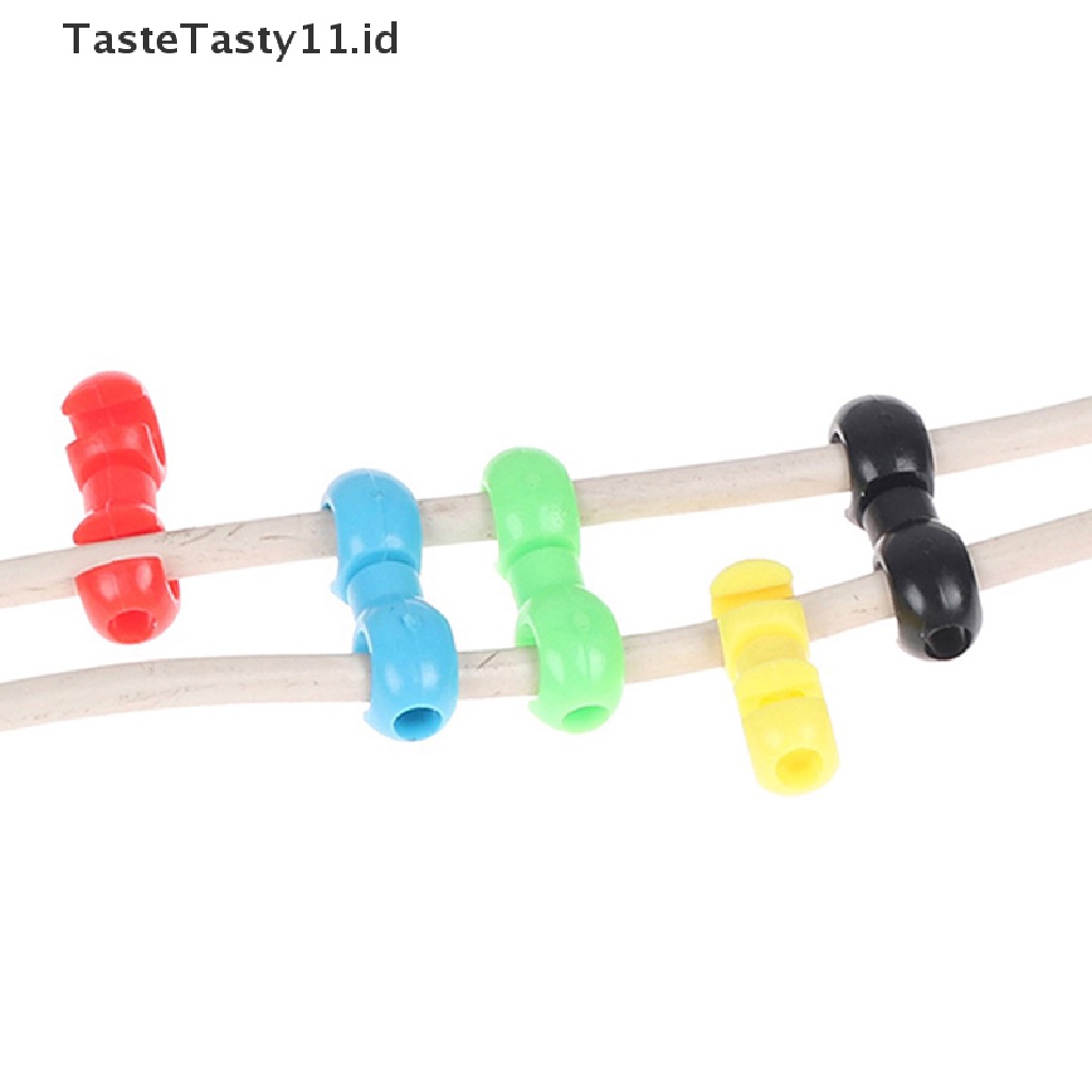 【TasteTasty】 ​10pcs S Shaped Hook Clips Rotating Bike Brake Gear Cross Cable Tidy Clip Tool .