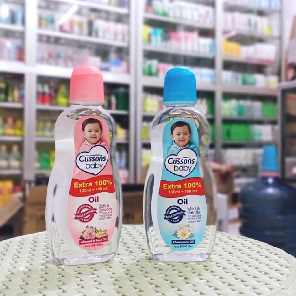 Cussons Baby Oil Minyak Bayi Original 100+100ml / Cussons Baby Oil Soft &amp; Smooth 100ml + 100ml / CUS