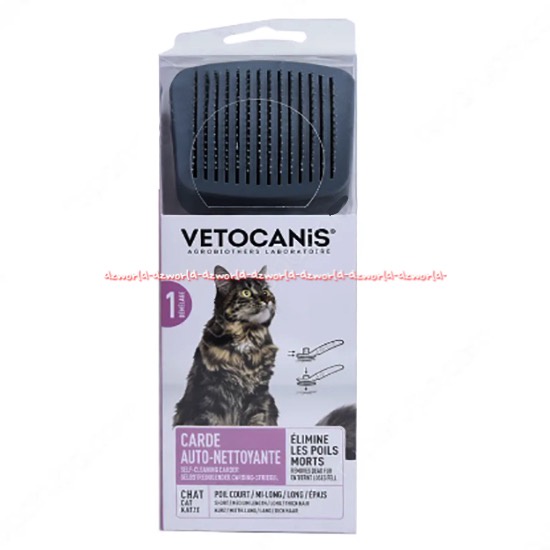 Vetocanis Carde Auto Nettoyante Elimine Les Sisir Lembut Bulu Kucing Anjing Hewan Peliharaan Vetocanys Hair Comb ForPets