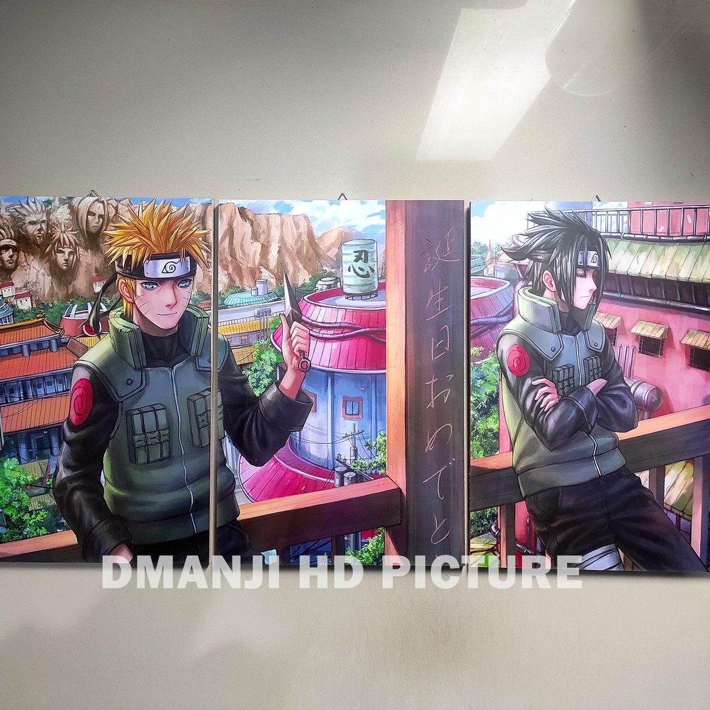 POSTER KAYU MULTIPANEL ANIME NARUTO / 20X30 / HIASAN DINDING NARUTO / PAJANGAN KAMAR TIDUR ANIME-3