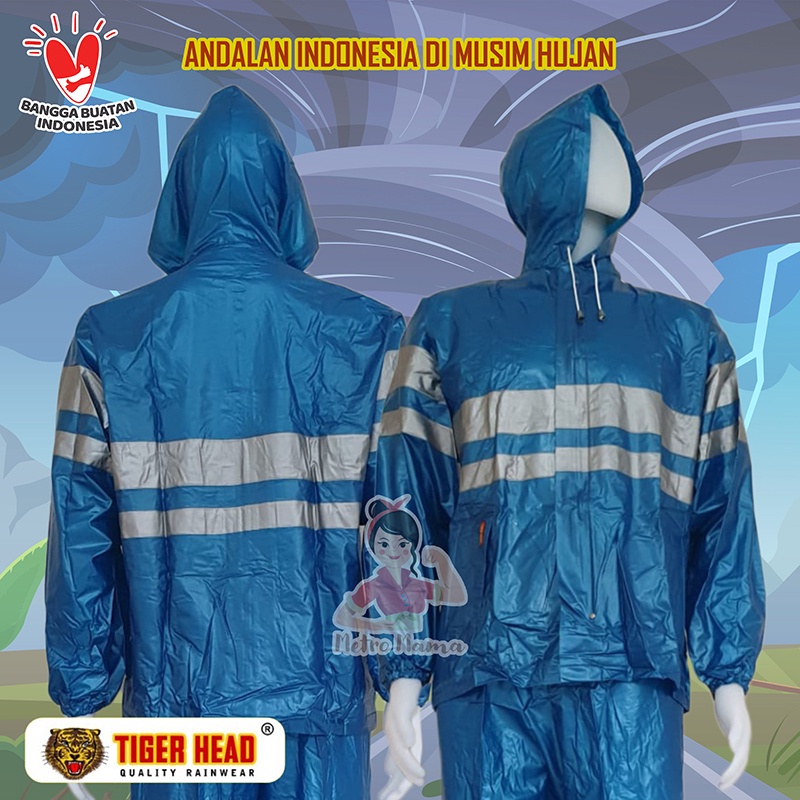 Jas Hujan Stelan Jaket Celana Urban TIGER HEAD 68225/Mantel Olahraga/Jas Hujan Sauna