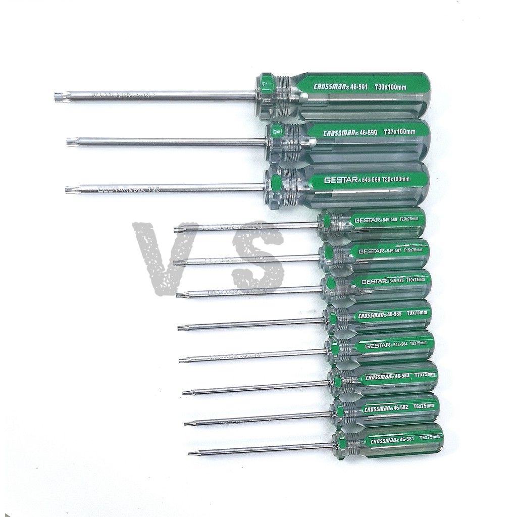 GESTAR Torx screwdriver set 11pc T5-T30 Obeng bintang Obeng torx