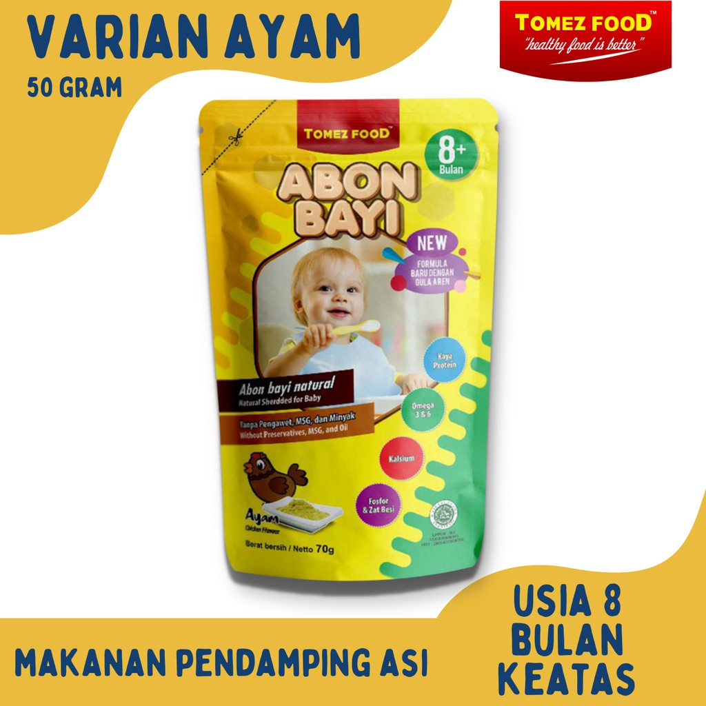ABON TOMEZ AYAM MAKANAN MPASI BAYI 8 BULAN ANTI GTM ABON TOMEZ AYAM MAKANAN MPASI BAYI 8 BULAN ANTI GTM
