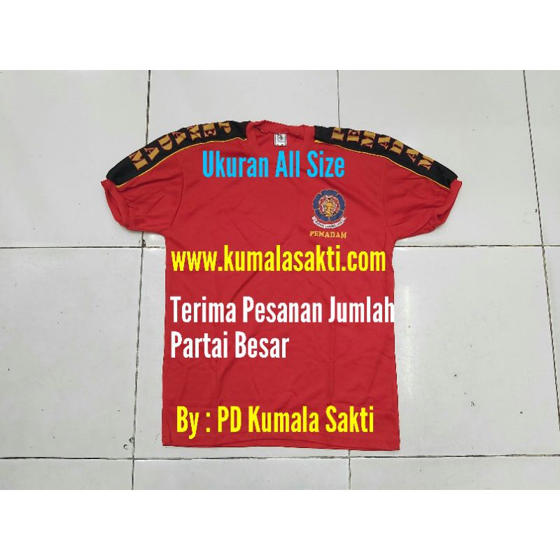 Kaos Damkar Pemadam Bahan Bagus Merah dan Biru Dongker-Tas Damkar Pemadam-Helm Damkar Pemadam-Kapak Damkar Pemadam-Sepatu Topi Damkar