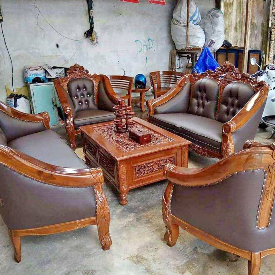 Kursi ruang tamu ganesa ukiran romawi jambu 8 tanganan jati