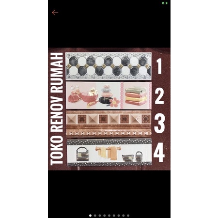 LINK LIST KERAMIK 25cm (khusus pembelian banyak pengiriman dgn mbl dan gojek)/ lis keramik 25cm