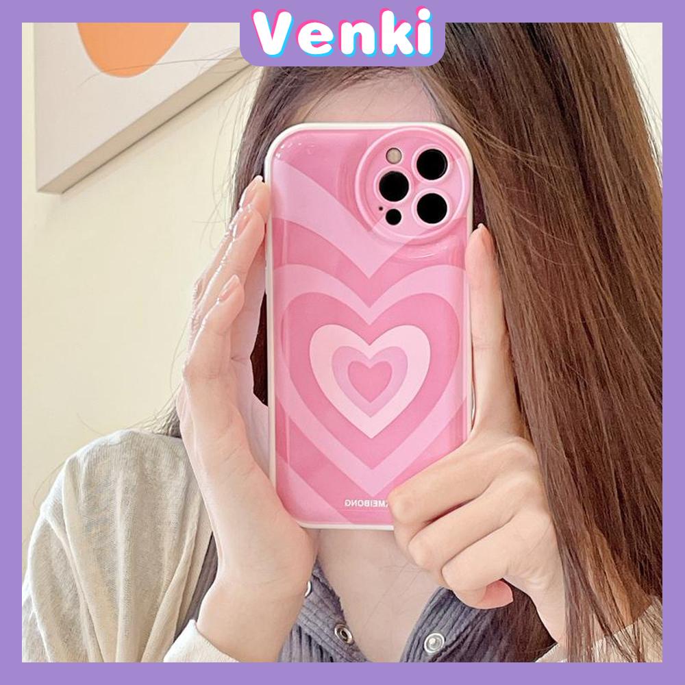 iPhone Case Silicone Soft Case Airbag Shockproof Protection Camera Pink Heart Compatible For iPhone 11 Pro Max 13 Pro Max 12 Pro Max 7Plus xr XS Max