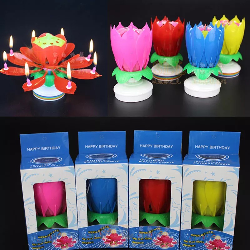 Lilin Ulang Tahun Kembang Api Lotus - Birthday Candle - Fireworks Candle