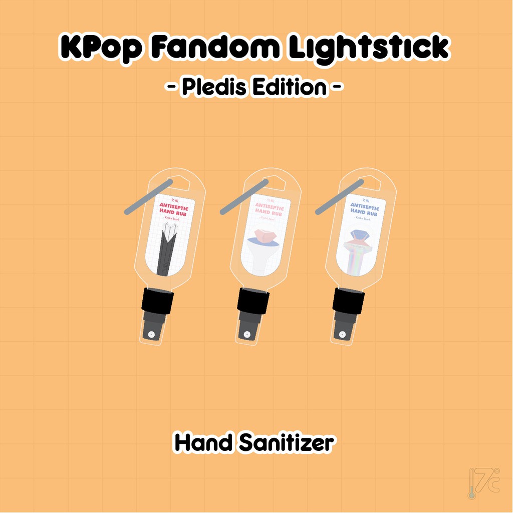 [READY STOCK] Hand Sanitizer Gantung KPop Lightstick Pledis SEVENTEEN NUEST