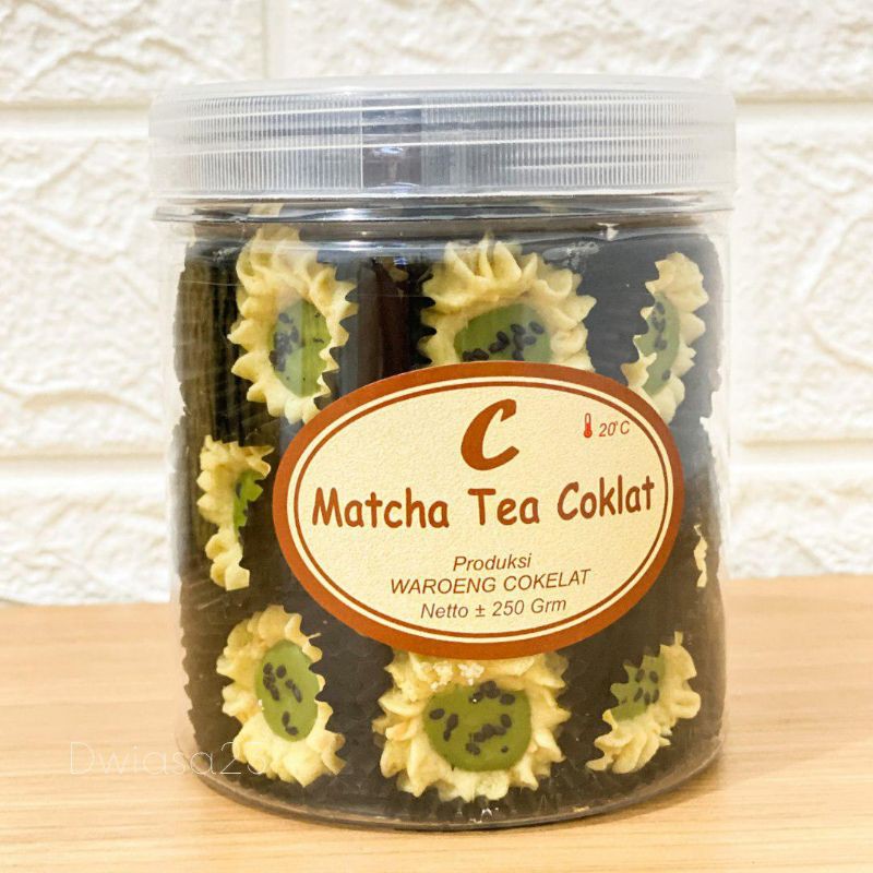 Cookies rasa Matcha Tea Coklat - Waroeng Coklat