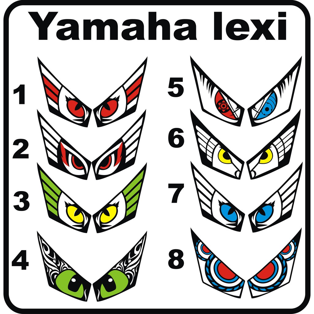 sticker stiker variasi lampu depan lexi murah